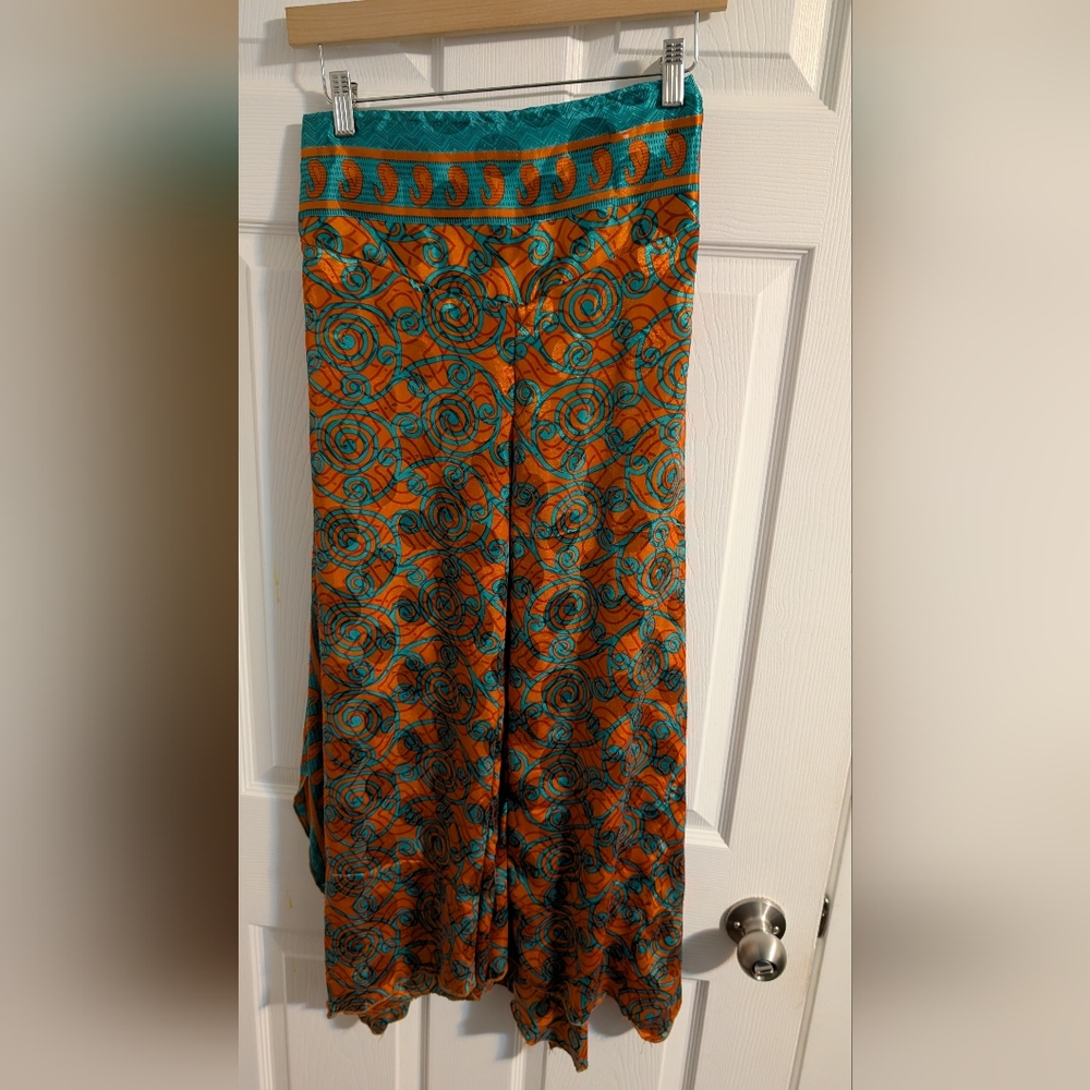 💙 HOW BAZAAR 💙Colorful Patterned Wide Leg Flowy Pants